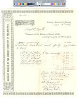 B10F02 - Treasurer's orders no. 111 and 114 for Ridgway Branch for annuities and expenses to come, 1881-11-03-1881-12-01