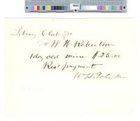 B06F28 - Receipt from W. H. Robertson for wine, circa 1842