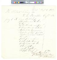 B06F30 - Account of Franklin Cafe for dinner, 1842-08-01