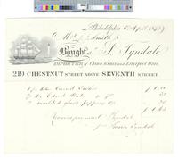 B06F34 - Receipt from Sharon Tyndale for dishes, plates, and glass peppers, 1843-04-05