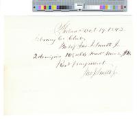 B06F36 - Receipt from John J. Smith, Jr. for wine, 1843-10-19