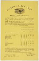 United States Army. Recruiting Service. : Wanted, for the United States Army, able-bodied unmarried men, between the ages of 18 and 35, not less than 5 feet 3 inches high, and of good character. A minor will not be enlisted without the written consent of 