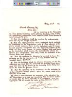 B08F43 - Correspondence from Henry Wharton to Frank Furness sharing library's resolutions regarding new building, 1879-02-27