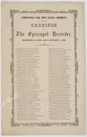 Christmas and New Year's address of the carriers of the Episcopal recorder. December 25, 1862, and January 1, 1863.
