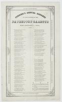 Carrier's annual address to the patrons of the Davenport gazette for January 1, 1864.
