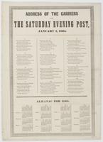 Address of the carriers of the Saturday evening post, January 1, 1865.