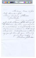 B06F86 - Correspondence from J. Warner Johnson regarding donating books or periodicals to Philadelphia regiments, 1863-02-1863-03