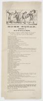 Home squad. Company A. Supplies. : Each member is required to equip himself with the articles enumerated, as follows: and to be ready in marching order when Jeff Davis crosses the Wire Bridge. ... N.B.--Each private that cannot pack the above things in hi