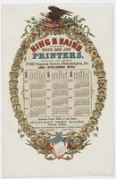 King & Baird steam-power book and job printers, English and German. : No. 607 Sansom Street, Philadelphia, Pa., Legal intelligencer office. Episcopal prayer books, at low rates. Military text books. School books, English and German almanacs in great varie