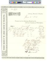 B09F31 - Treasurer's order no. 99 for Ridgway Branch with receipts for salaries, 1881-05-14-1881-06-02