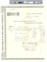 B09F37 - Treasurer's order no. 101 for Ridgway Branch with receipts for salaries, 1881-06-01-1881-07-07
