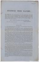 Extracts from recent correspondence in relation to fugitives from slavery in America..