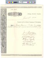 B09F40 - Treasurer's order no. 546 for Library Company for George Harrison Fisher's one year of service as secretary, 1881-06-02