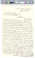 B09F58 - Correspondence recommending William J. Phillips for position of janitor, 1881-09-15-1881-09-17