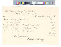 B05F58 - Account of Littell and Henry for stationary, quills, ink, and printing 100 proxies, 1818