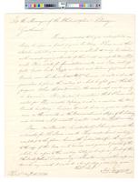 B05F63 - Correspondence from Adam Traquair regarding estimate for enclosing space in front of library building, 1820-08-15