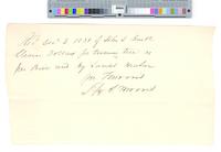B05F75 - Receipt from James Maker for trimming trees, 1831-12-02