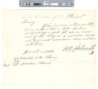 B06F04 - Correspondence and receipt from Robert Letchworth regarding subscriptions for library catalog, 1833-08-1833-10