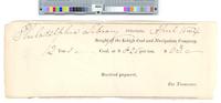 B06F13 - Receipt from Lehigh Coal and Navigation Co. for coal, 1834-04-15