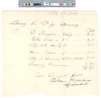 B06F16 - Account of Rebecca Thompson for cleaning, 1834-04-28