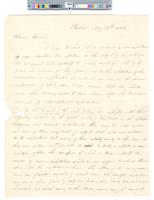 B05F44 - Correspondence from Archibald Bartram regarding the arrangement of the catalogue and becoming a member, 1806-05-17
