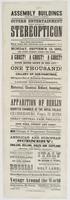 Superb entertainment The grand stereopticon : (Copyrighted by P.E. Abel, Philadelphia.) ... Monday, Septem'r 12, 1864, and every evening during the week. A ghost! A ghost! A ghost! Several hundred new and splendid views, chiefly foreign, and never before 