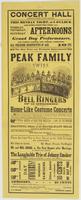 Concert Hall Chestnut Street, above Twelfth. : This Monday night, at 8 o'clock and every night this week; also, Tuesday, Thursday, and Saturday afternoons will be given grand day performances, for family parties and schools, admitting all children, irresp
