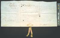 B10F46 - Deed for land on north side of Pine Street, sold by Library Company to spinster Mary Sandwith, 1791