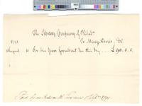 B10F50 - Order to pay rent to Mary Norris for lot on southeast corner of 5th and Chestnut Streets, 1791-08-10