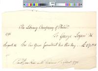 B10F51 - Order to pay rent to George Logan for lot on Chestnut Street, 1791-08-11