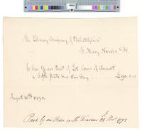 B10F53 - Order to pay Mary Norris ground rent for lot on Chestnut Street, 1793-08-10