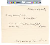 B10F54 - Order to pay George Logan ground rent for lot on Chestnut Street, 1793-08-11