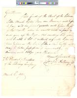 B10F59 - Correspondence from Joseph Anthony and Company regarding rent for library cellar, 1801-03-02