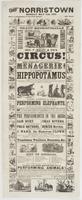 Grand metropolitan quadruple combination : consisting of Geo. F. Bailey & Co's extensive circus! with its star troupe of performers, splendid horses and gorgeous paraphernalia; Herr Driesbach's large and comprehensive menagerie! comprising a splendid coll