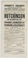 Kennett Square! Friday evening, June 3d, 1864. : One more concert, by request and for the same glorious patriotic object, the aid of the Sanitary Commission, with change of programme, and the sanguine expectation of the presence of some speakers from the 