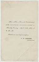 Matinee musicale by Mrs. Nevins assisted by Miss Susan Galton and others, : at the Amateur Drawing Room, 17th Street, above Chestnut, Thursday, May 20th at 12 o'clock, doors open at half past eleven. Tickets one dollar. To be had at the Drawing Room.