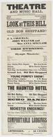 Look at this bill : Engagement of Old Bob Sheppard! for six nights only. Continued success of the celebrated Irish comedian and vocalist, J.A. Coleman; John Weaver and Miss Anna Sinclair in favorite comic characters. This evening. Programme. ... Olympic M