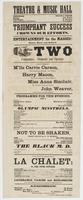 Triumphant success crowns our efforts. Entertainment for the masses! Chaste, moral and refined. : Two companies--dramatic and operatic. First week of M'lle Carrie Carson, the great Spanish danseuse. First week of Harry Macon, the unrivaled banjoist. Secon