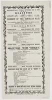 Melodeon Hall--Tuesday evening, Dec. 15, 1863. : Readings by the Cincinnati Shakespeare Club, for the benefit of the Sanitary Fair. The distinguished pianist Miss Eugenie de Roode has kindly consented to appear on the occasion. ... Reading to begin at hal