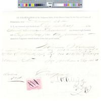 B10F65 - Deeds for Juniper and Locust property - John Adams and wife to Benjamin Tevis and related mortgage searches, 1833-1869