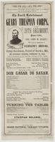 The fourth entertainment of the Geary Thespian Corps, of the 28th Regiment, Penn'a Vol's, (Col. John W. Geary,) : will be given in commemoration of Washington's birth-day, at Camp Goodman, Point of Rocks, Md. on Saturday evening, February 22, 1862, (or if