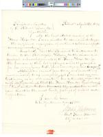 B10F68 - Correspondence from Jonah Hallowell for Fame Hose Company with thanks for free use of their lot, 1836-04-20