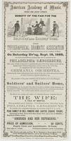 Benefit of the Fair for the Soldiers' and Sailors' Home. : The Typographical Dramatic Association have the honor to announce a grand performance at the Academy of Music, on Saturday ev'ng, Sept. 16, 1865, on which extraordinary occasion they will be assis
