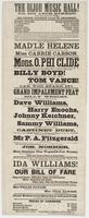 The Bijou Music Hall! No. 607 Arch Street, next door below the theatre. The peoples' favorite place of amusement. : Harry Enochs, sole proprietor P.A. Fitzgerald, stage manager J. Nosher, musical director William Heck, business agent Andrew Enochs, ticket