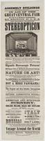Assembly Buildings corner of Tenth and Chestnut Streets. In aid of the Great Central Fair for the U.S. Sanitary Commission, by section E², C.H.S. : The original mammoth stereopticon (copyrighted by P.E. Abel, Philadelphia.) The most thrilling and comprehe
