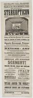 Odd Fellows' Hall, Frankford Benefit of the Ward Bounty Fund The wonderful stereopticon : Proprietor, John Toy Lecturer, E.E. Hulfish, Esq. This beautiful intellectual entertainment, which will be found to surpass anything hitherto presented to the citize