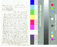 B11F16 - Correspondence from Joseph R. Rhoads regarding Apprentice Library Company's interest in purchasing building on 5th Street, 1879-05-06