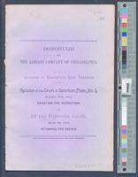 B14F01 - Opinion of the Court of Common Pleas, No. 2 . . . granting the injunction, and of the Supreme Court . . . affirming the decree; William J. Donohugh v. Library Company, 1878-03-04