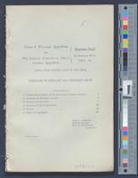B13F12 - Appeal from Supreme Court at Nisi Prius; paper book of appellant and defendant; Henry J. Williams v. Library Company, circa 1873-07