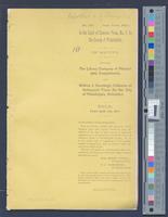B13F13 - Bill in equity; Library Company v. William J. Donohugh, collector of delinquint taxes for the city of Philadelphia, 1877-06-14